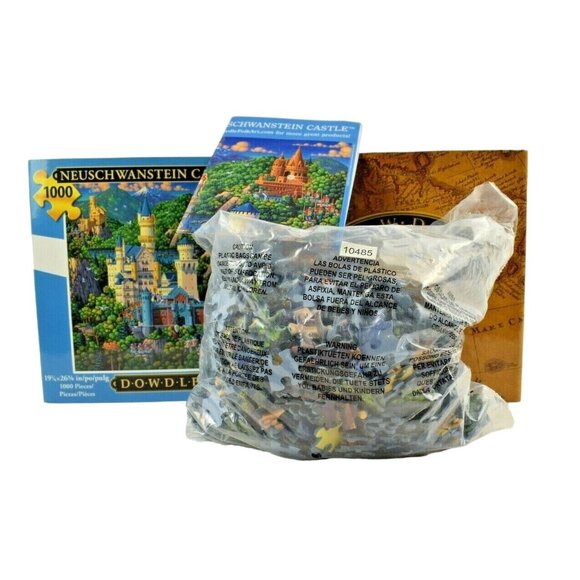 Dowdle Puzzles Neuschwanstein Castle 1000 Piece Jigsaw Puzzle Sealed - Picture 3 of 5